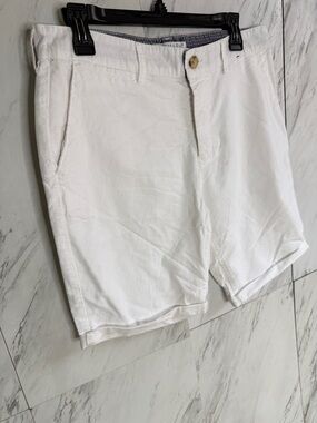 Primark 100% Cotton White Chino Shorts SZ 33